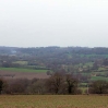 A view back along the Medway River valley, close to its source