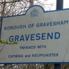 Gravesend, the end of the Wealdway walk, shame about the route into town...