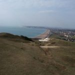 Seaford Head looking west towards Seaford and Newhaven - the end is in sight